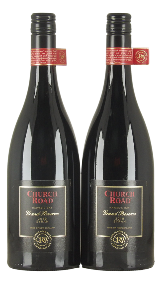 Church Road Grand Reserve Syrah 2019 (2x 750mL), Hawke's Bay