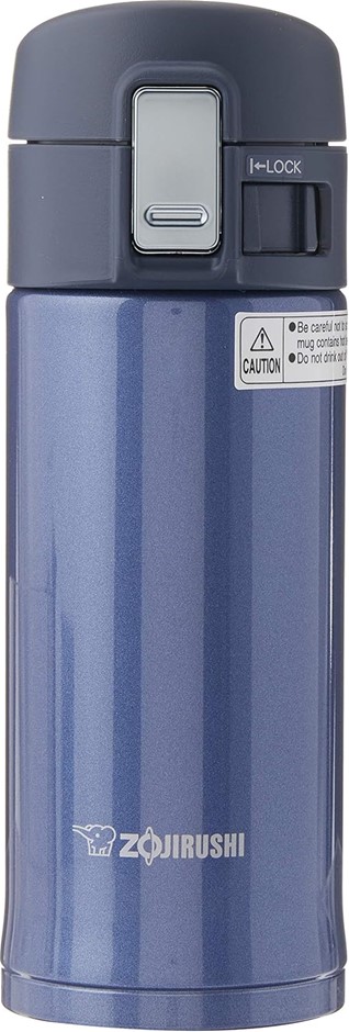 ZOJIRUSHI SM-KHE36AG Stainless Steel Mug, 12-Ounce, Smoky Blue.