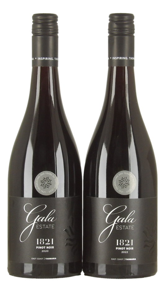 Gala Estate 1821 Pinot Noir Vertical 2020 & 2022 (2x 750mL), Tasmania