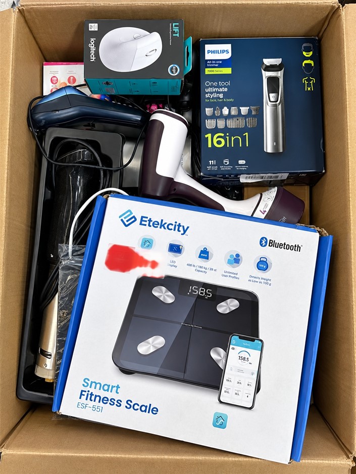 Assorted Electronics: Philips Trimmer, Logitech Controller, Baby Monitor &