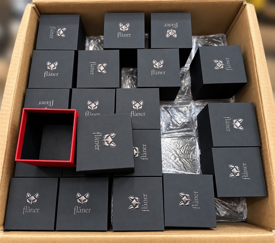 Approx 100 Pieces Flâner Jewellery Gift Boxes – Assorted Black Presentation