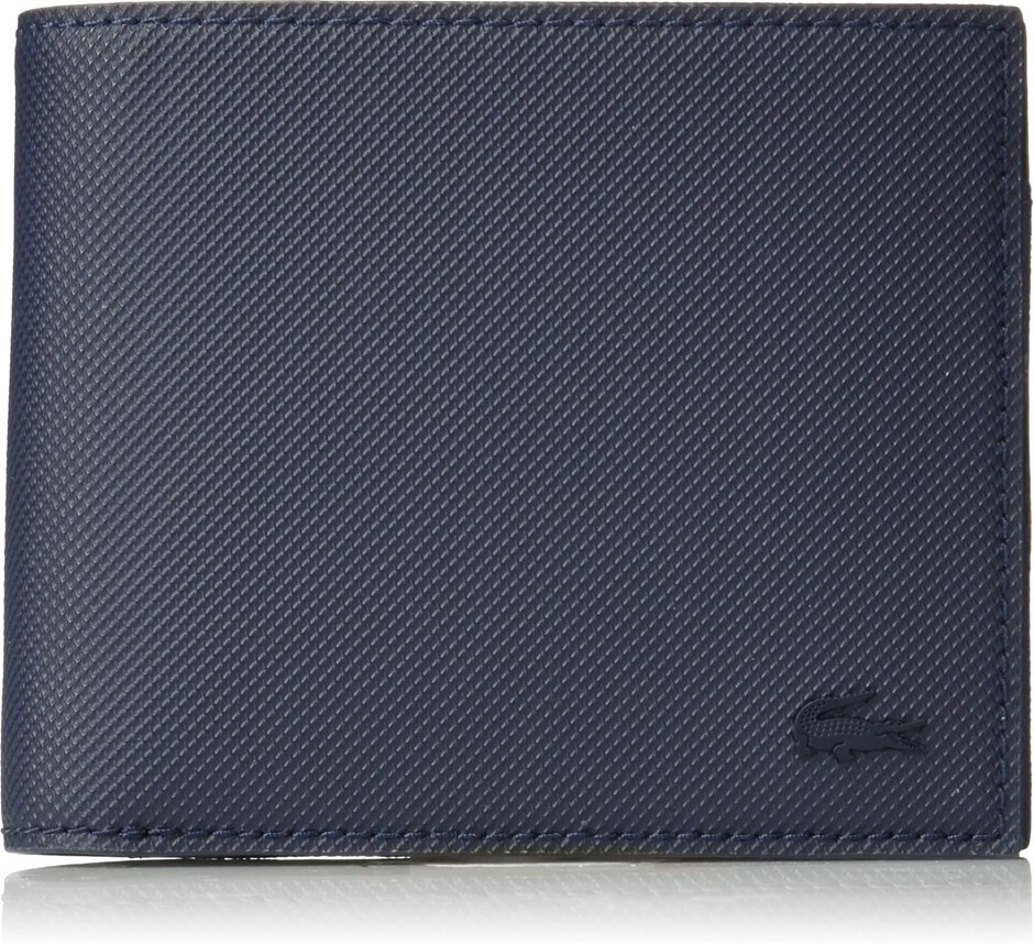 LACOSTE Men's Classic S Billfold Coin Wallet Peacoat Blue