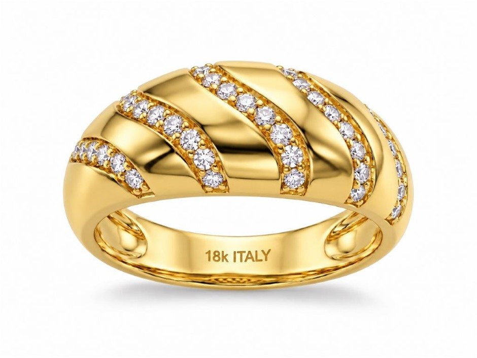 18K/Italy  Gold Filled Ring -(stamped 18K/Italy)-Warranty Quality-Bonus