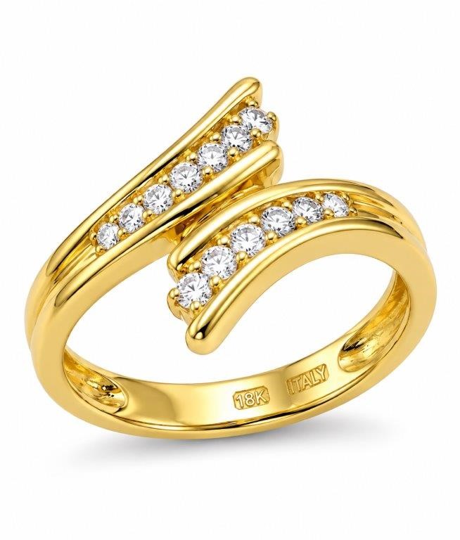 18K/ITALY Yellow Gold BondedRing -Quality Guarantee-6 US-Bonus Gift