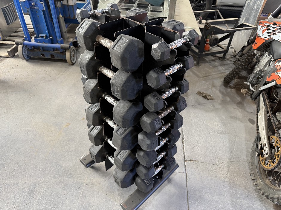 Dumbbell Weights And Mobile Holder