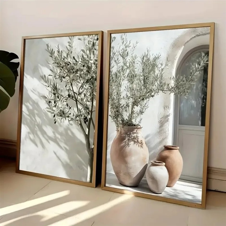2 PIECE Mediterranean Style " Olive Tree" CANVAS Prints