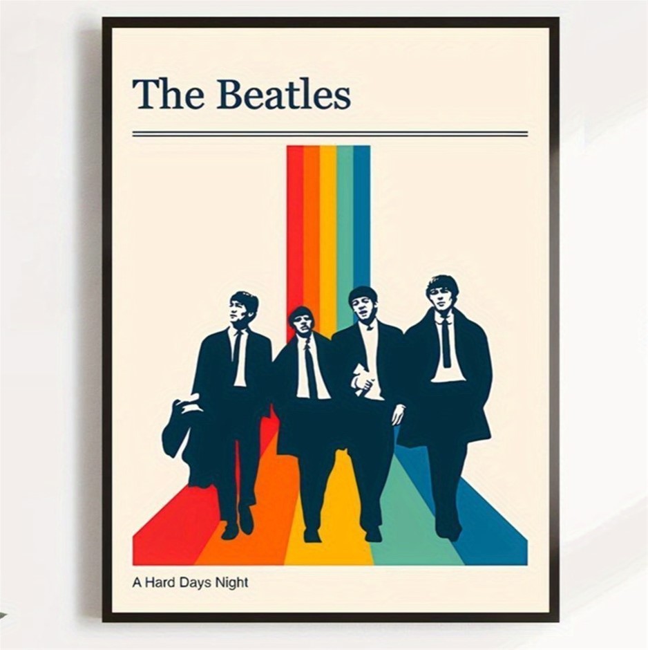 Repro 1968 Beatles " HARD DAYS NIGHT " Movie Poster Print