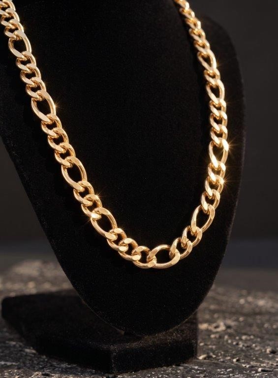 18K/Italy Stamped  Rose Gold Filled  Figaro Chain -60cm-5mm