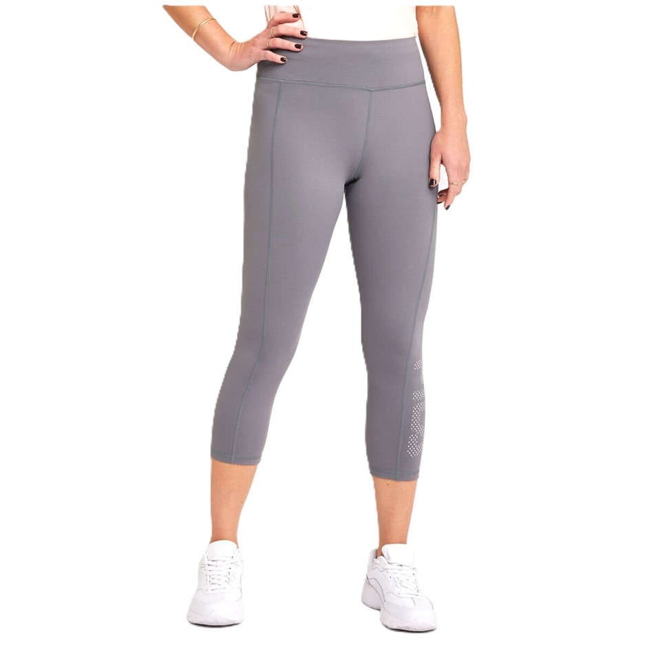 FILA Women's Tory Tights, Size L, 84% Polyester, Flat Grey (013), 146013.
