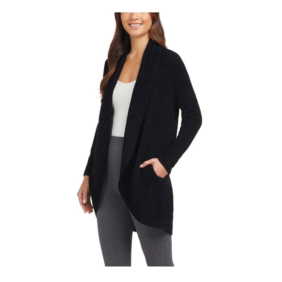 MAX & MIA Women's Cardigan, Size M, 75%Nylon/25%Viscose, Black.
