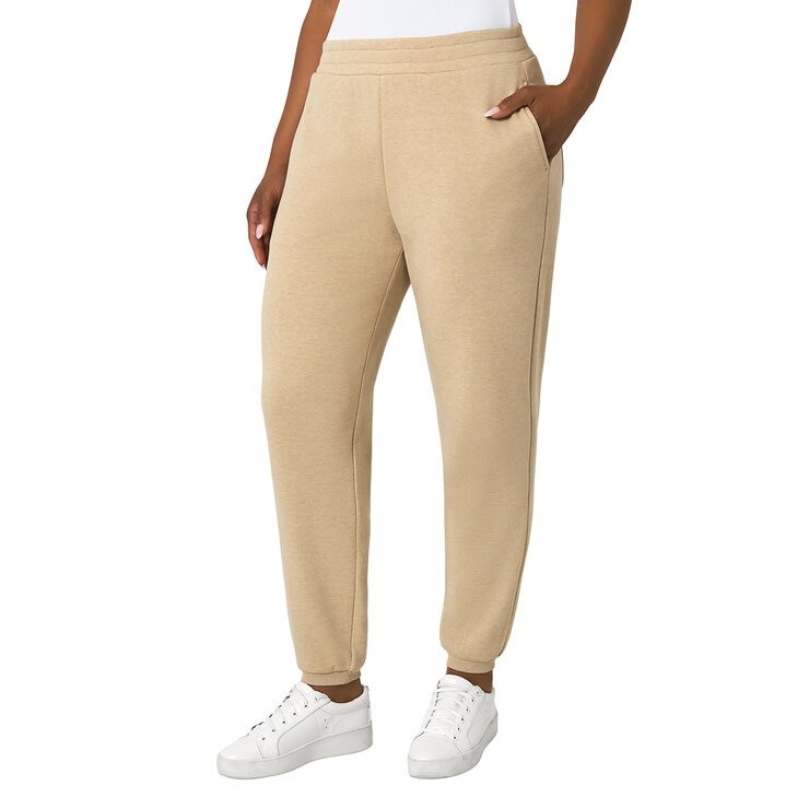 MONDETTA Heathered Fleece Jogger, Size XL, Irish Cream.