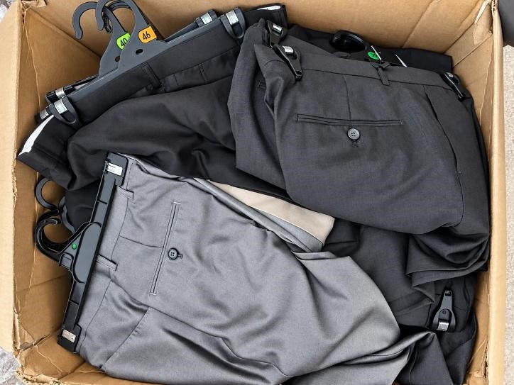1 BOX (33 pcs) of business pants, different colors, sizes, designs - perfec
