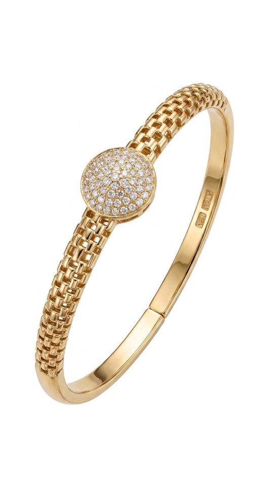 18K/Italy Gold Bonded Bangle -(stamped 18K/Italy)-Warranty Quality