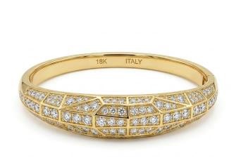18K/Italy Gold Bonded Bangle -(stamped 18K/Italy)-Warranty Quality