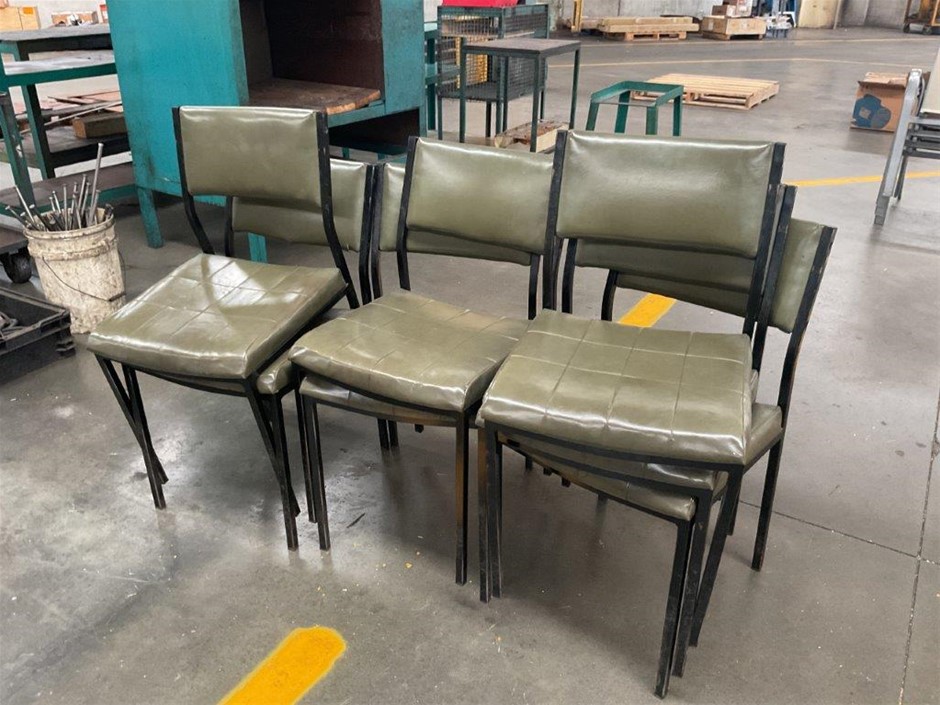 Set of Vinyl Padded Chairs