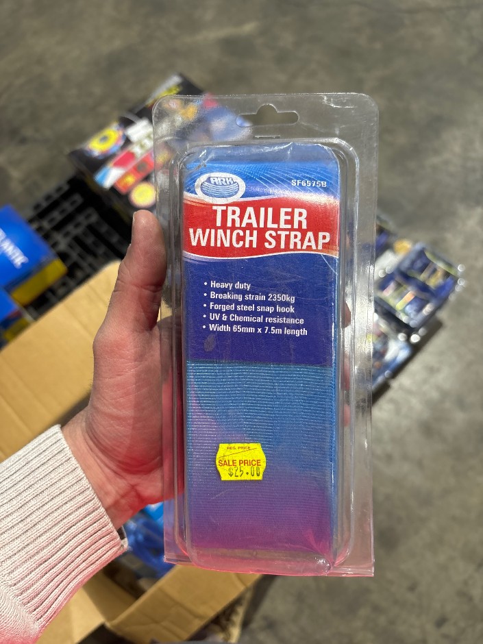 Quantity of Assorted Winch Straps & Ropes