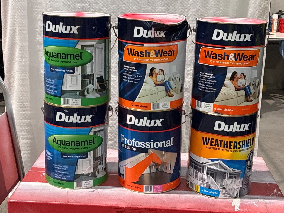 6 x Tubs 10lt Assorted Paint