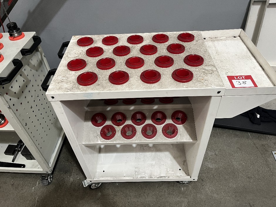 6x Tool Holder Trolleys with Assorted BT40 Tool Holders