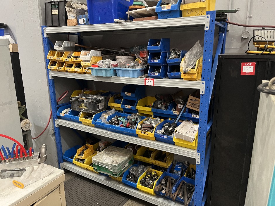 <p>4 Tier Shelving Unit Including Steel Fence Clamps, Allen Bolts, Washers,