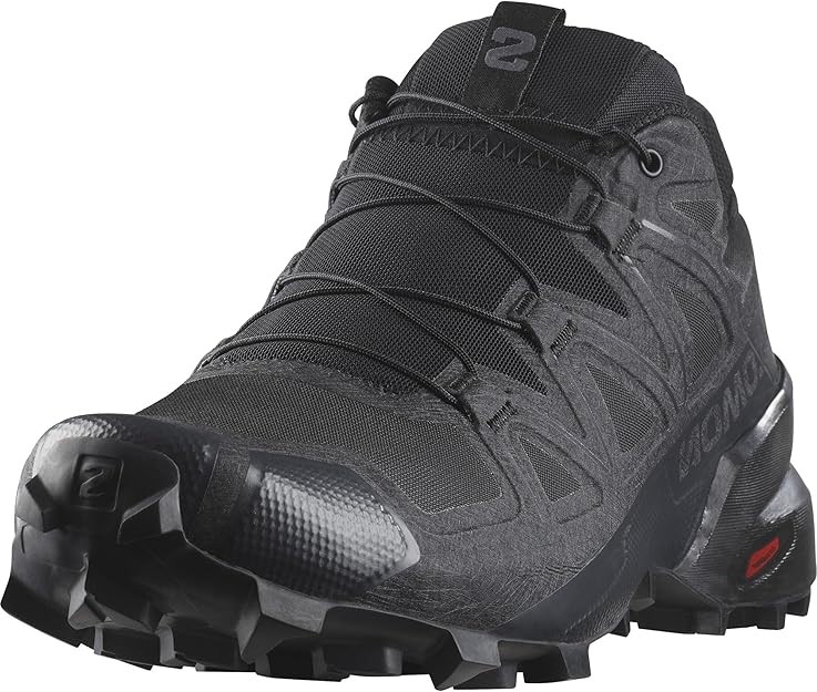 SALOMON Women's Speedcross 5 Trail Hiking Shoe, US6.5/EU38, Black/Quiet Sha