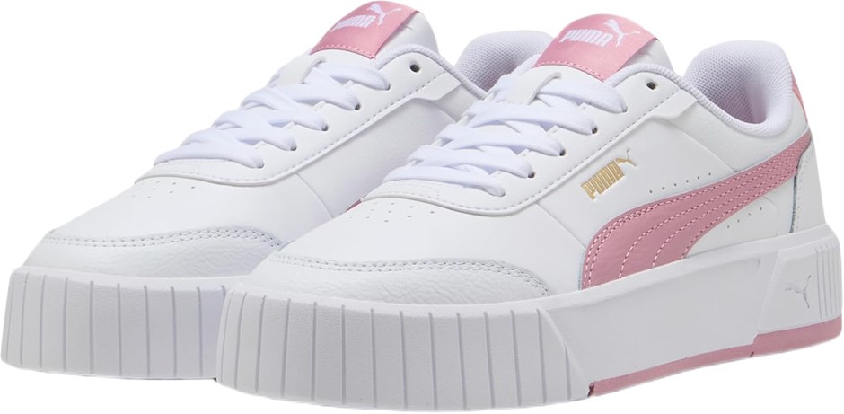 PUMA Women's Mia 3.0 Sneaker, PUMA White/Poised Pink, US8/EU38.5, 40263704.