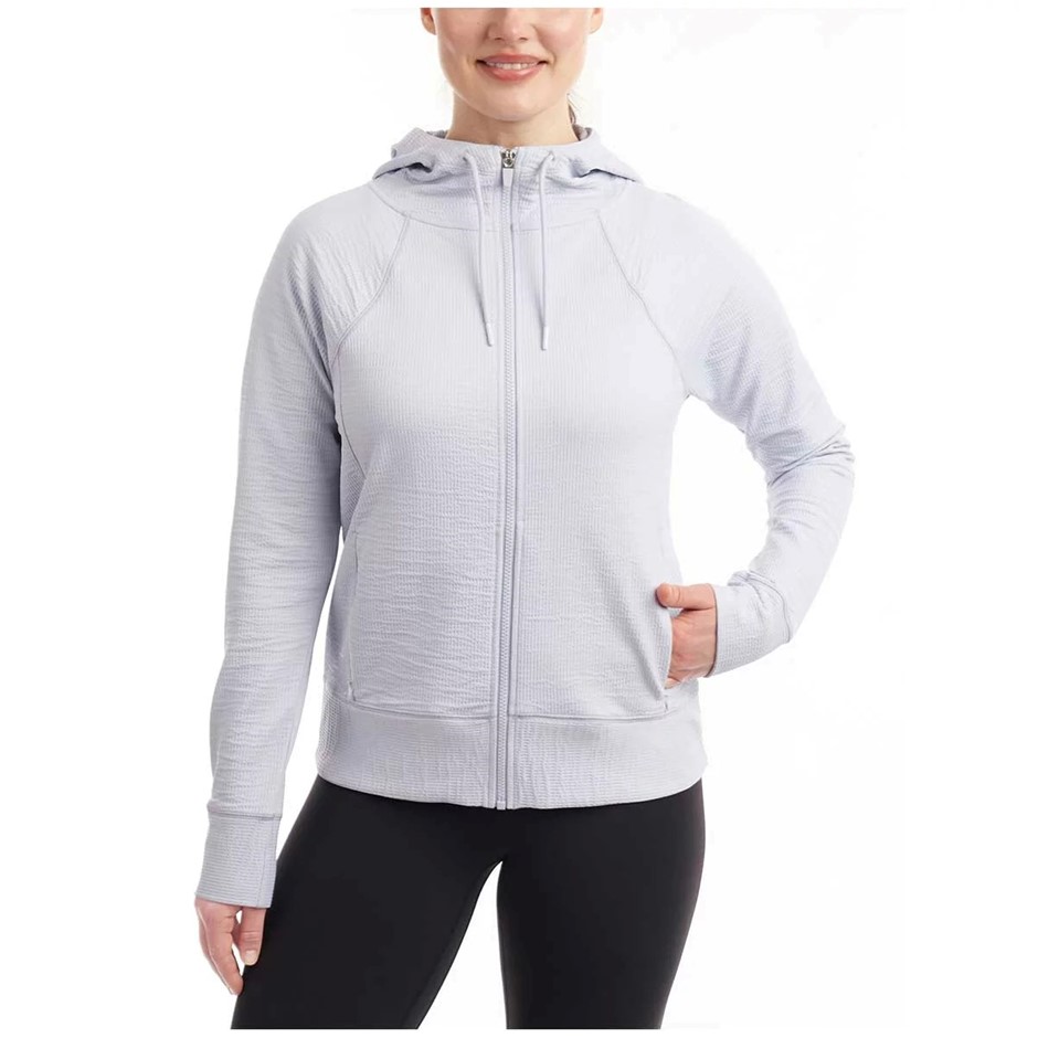 SIGNATURE Women's Ottoman Active Jacket, Size S, Blue.