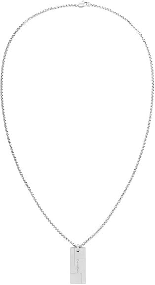 CALVIN KLEIN Men's 609.6 mm Stainless Steel Pendant with Chain Necklace, Si