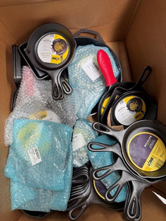 Assorted Box of Lodge Cast Irons.