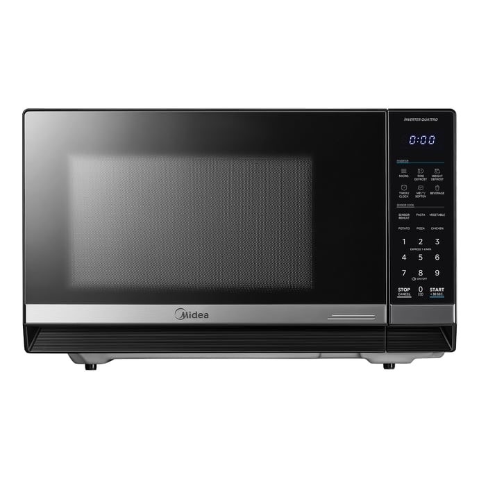MIDEA 34L 1200W Smart Inverter Microwave, Black (MMW12VT34B).