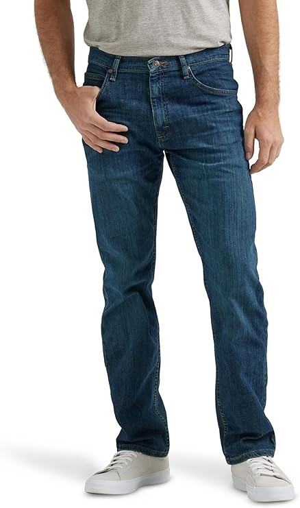 WRANGLER Mens Authentics Regular Fit Jean, Size 42W x 36L, Twilight Flex. 1