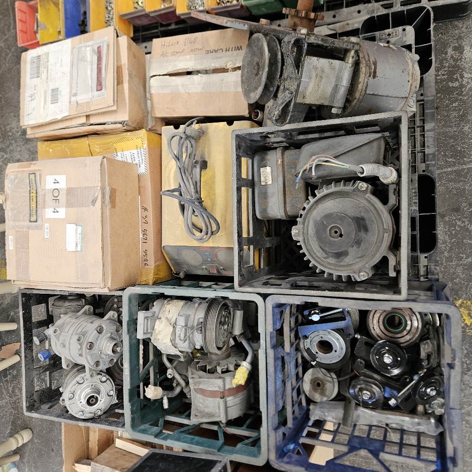 <p>Various Automotive Compressors and Compressor Mounts including reclaim m