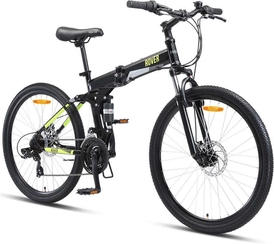 PROGEAR Rover 26" Folding MTB Black. NB: no front wheel,