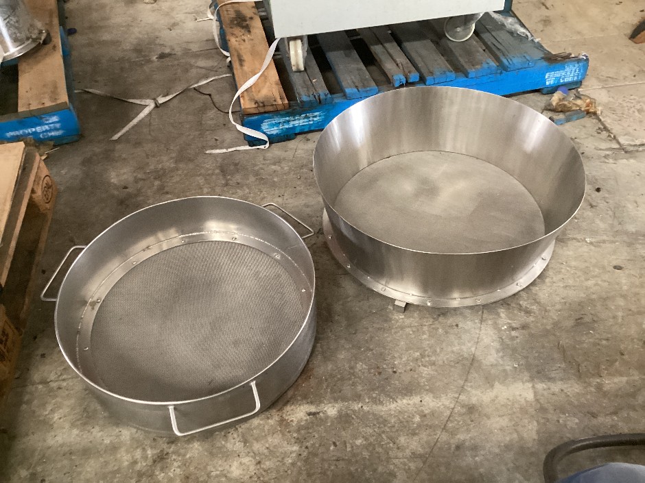 <p>2x Assorted Industrial Sieves</p>