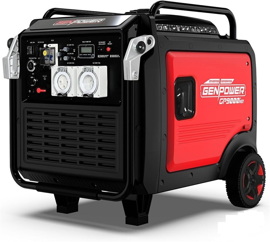 GENPOWER 8.5kW Peak 8.2kW Inverter Generator. NB: Not in Original Box.