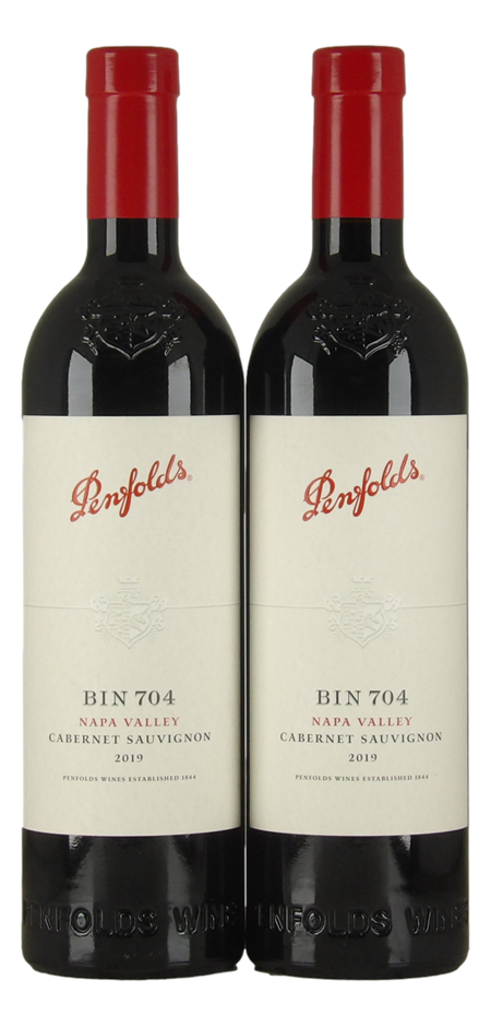 Penfolds Bin 704 Cabernet Sauvignon 2019 (2x 750mL), California.