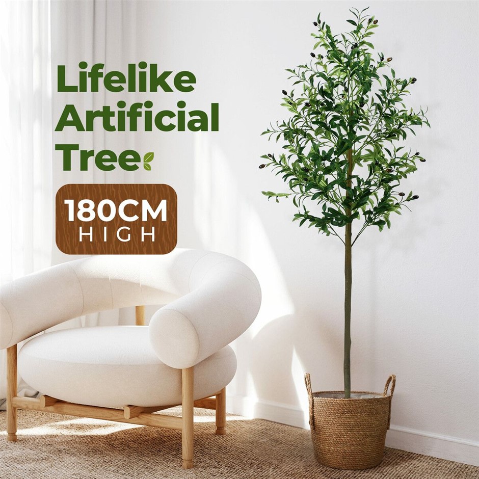 180cm Artificial Olive Tree Plant with Pot Indoor Home Decor