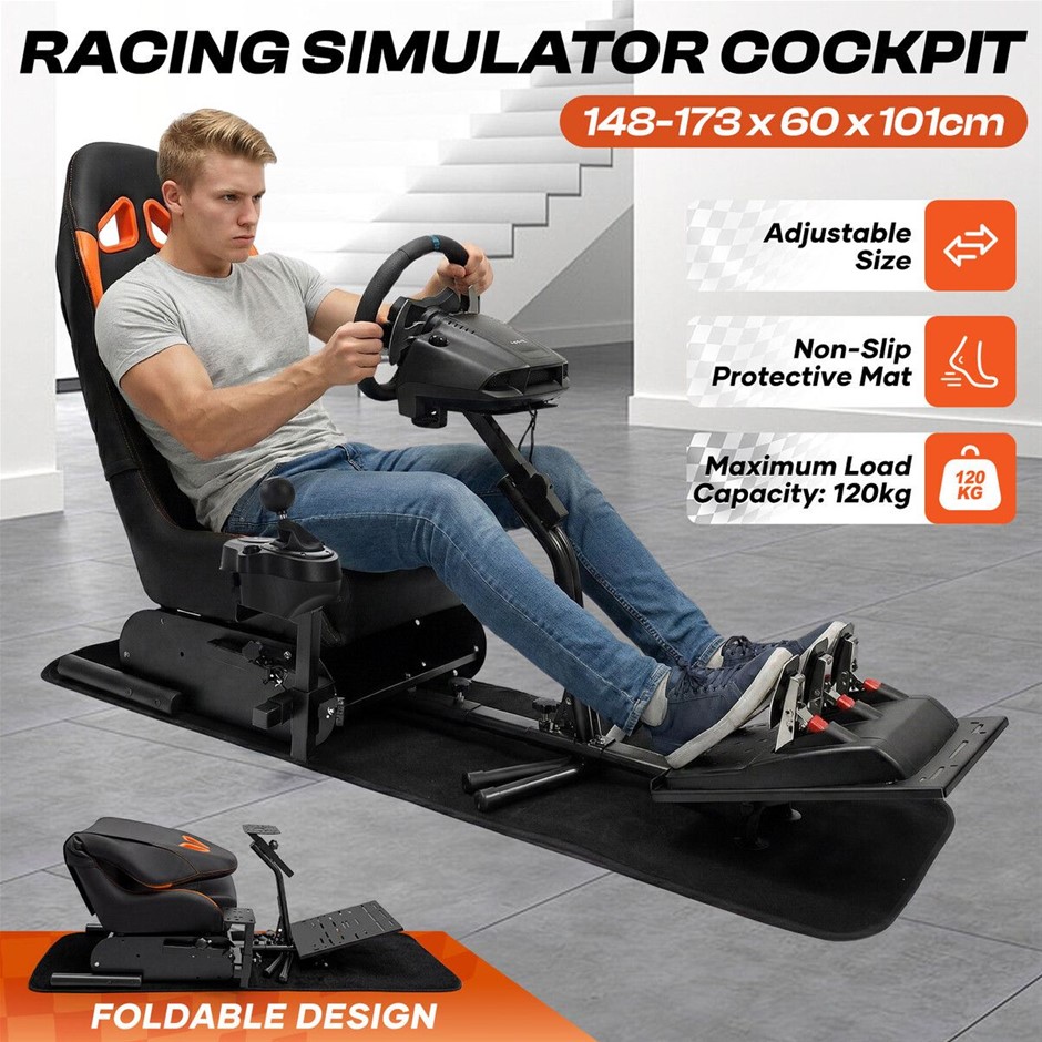 Foldable Racing Simulator Cockpit Wheel Stand Adjustable for Xbox PS5
