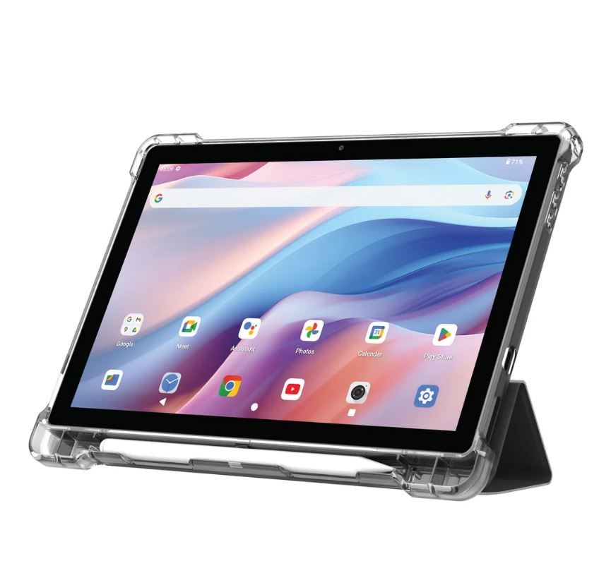 AIWA 10.1” Android Tablet with Stylus Pen & Foldable Case – Grey | Student-