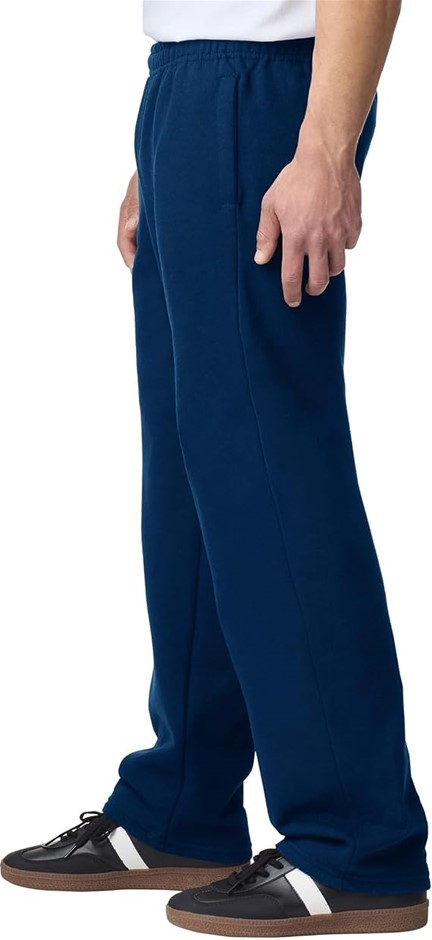 GILDAN Men's Open Bottom Sweatpant with Pockets Pants, Navy, Large