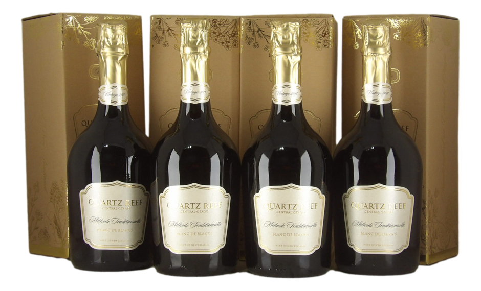 Quartz Reef Methode Traditionnelle Blanc De Blancs 2017 (4x 750mL), NZ.