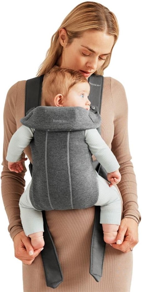 BabyBjörn Baby Carrier Mini, 3D Jersey, Dark Grey