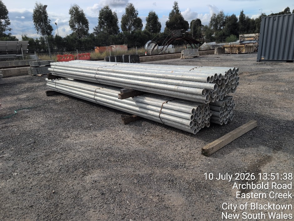<p>146 x 3 INCH GALV STEEL PIPES (Site ID: 3 INCH)</p>