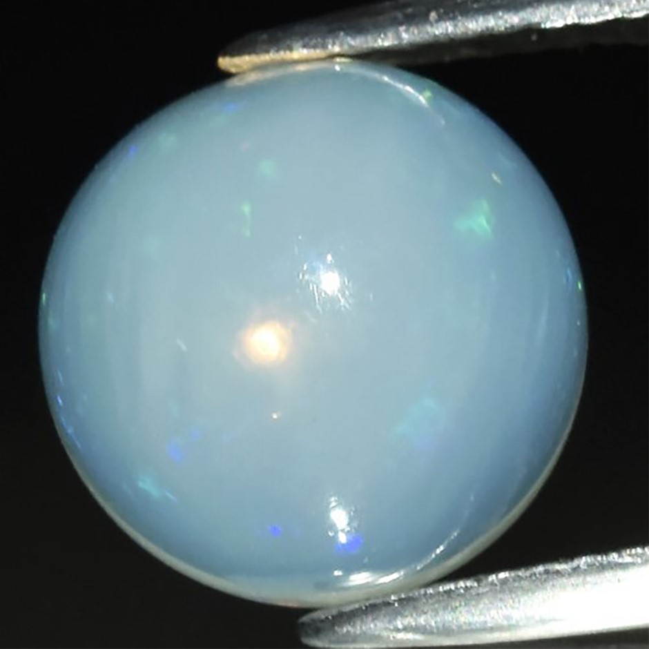 3.81ct Oval Cabochon Cut Play Of Color White Opal Gemstones - 1Pc