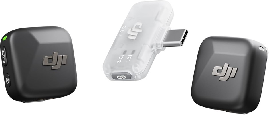 DJI Mic Mini (2 TX + 1 Mobile RX), Wireless Lavalier Microphone for iPhone
