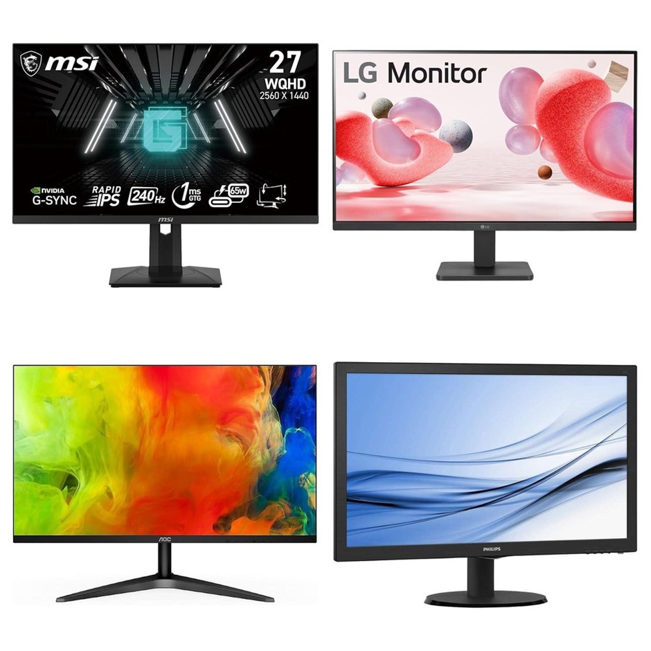 4 x Gaming Monitors. RRP -$1100. 1 x MSI G274QPX 27 Inch WQHD 240Hz Gaming
