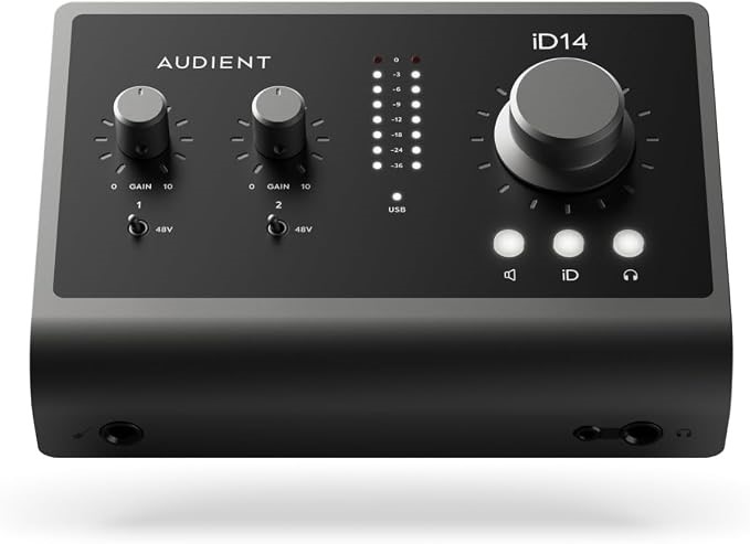 AUDIENT iD14 MK2 USB-C Audio Interface. NB: No Sign Of Power.