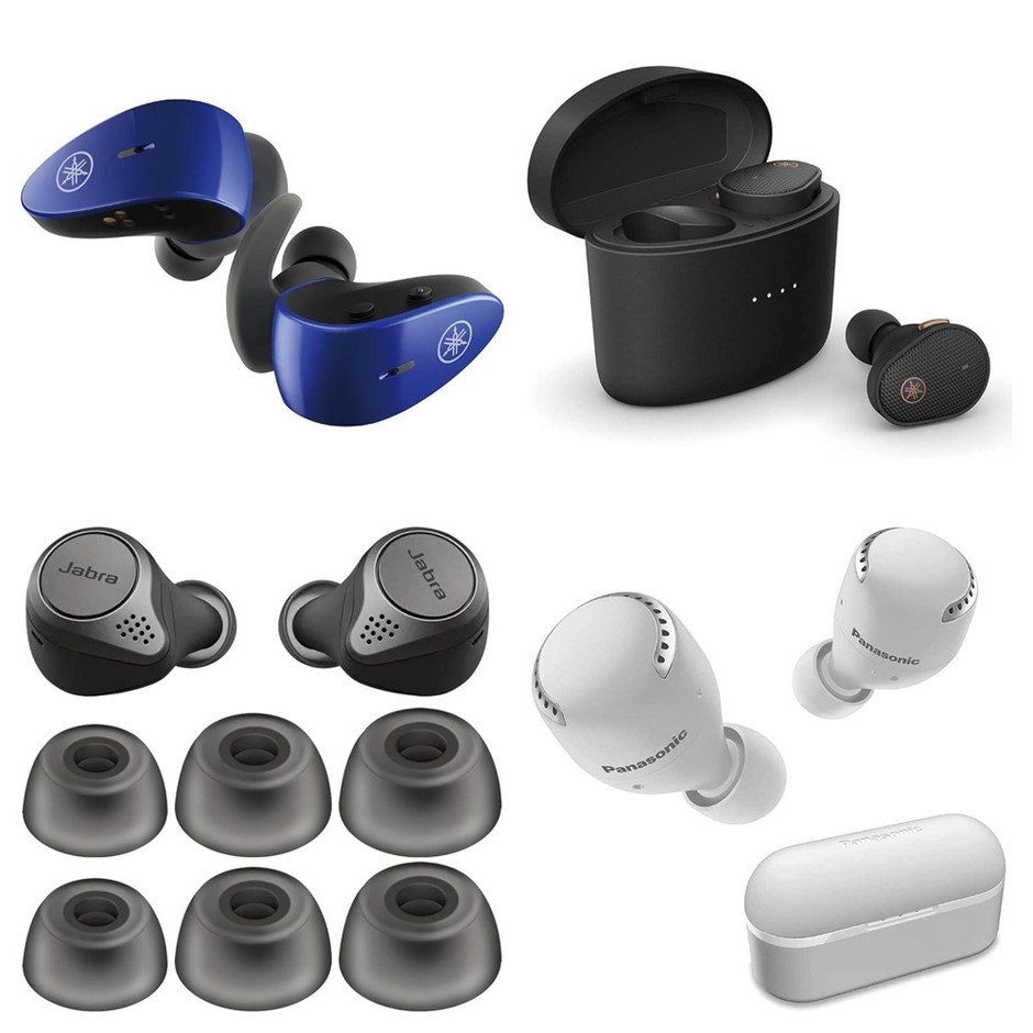 4 x Wireless Earbuds. RRP -$900. 1 x YAMAHA TW-ES5A Wireless Sport Earbuds.