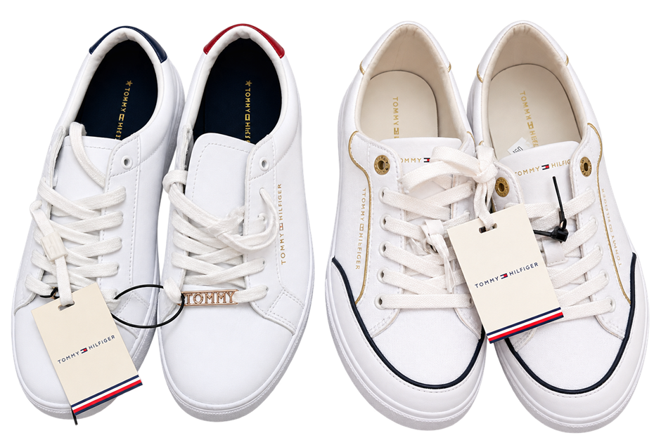 2 PAIRS of TOMMY HILFIGER Shoes, 1 is US 9 and 1 is US 7.5, No Box.