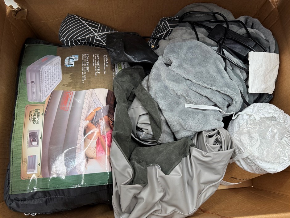Assorted Box of Inflatable Mattresses. NB: Items may not be in original pac