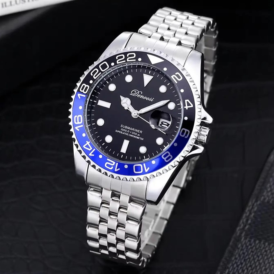 Men's DENVOSI Quartz SS Submariner Diver's Watch